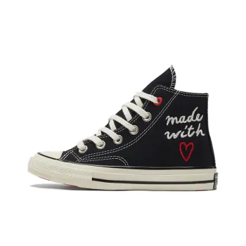 Converse Chuck Taylor All Star 1970s Anti Slip Wear Resistant High Top Canvas Shoes Black Teenagers