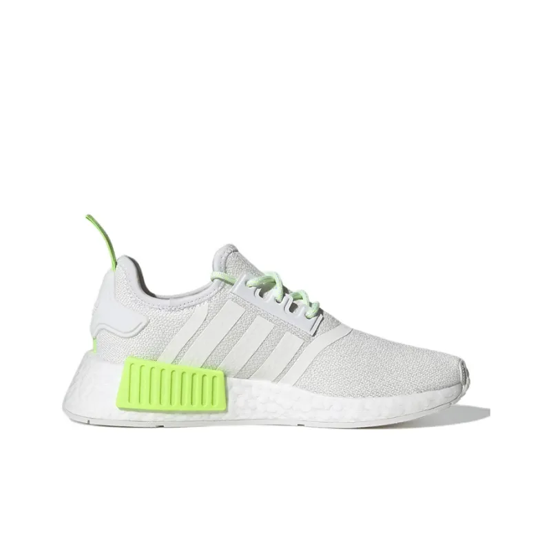 Adidas Originals NMD_R1 J Wear Resistant Kids Lifestyle Shoes White Green Teenagers-1