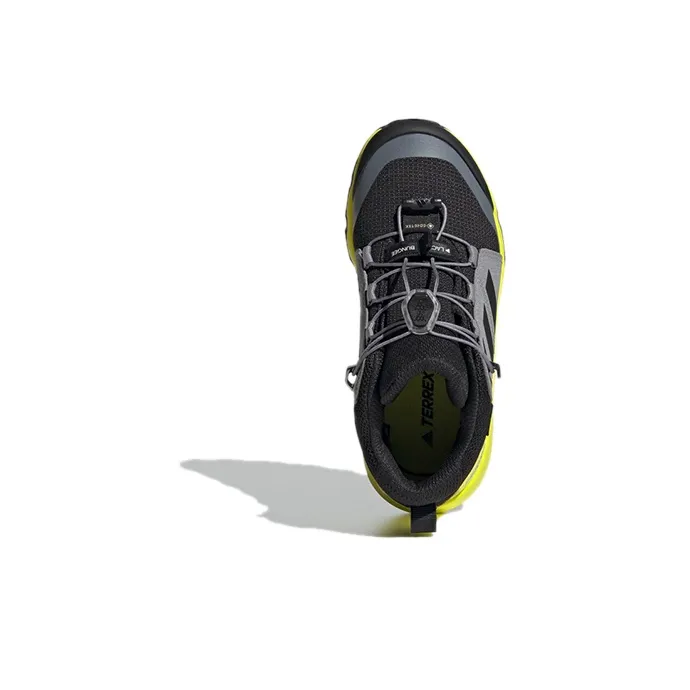 Adidas Terrex Mid GTX Hiking K Wear Resistant High Top Kids' Outdoor Shoes Black Gray Color Kids'-4