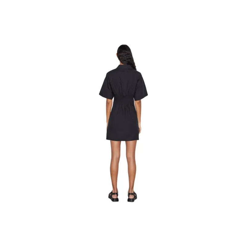 FRAME Short Sleeved Dress Women's Black-2