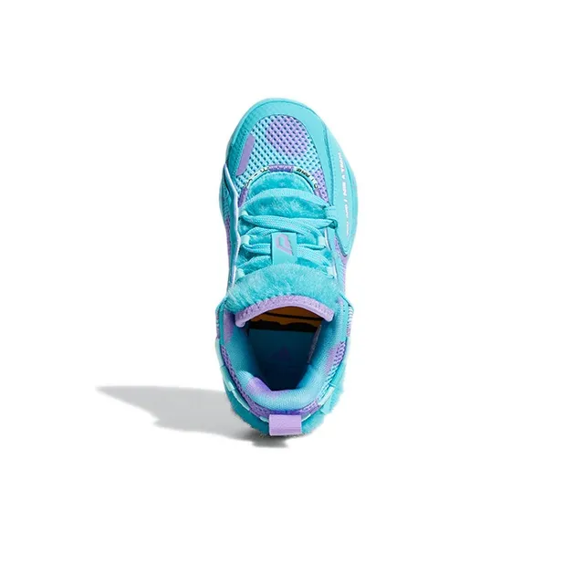 Monsters Inc. x Adidas Dame 7 Extply Mid Top Basketball Shoes Sky Blue Children Aged 3 7 Years Old-4