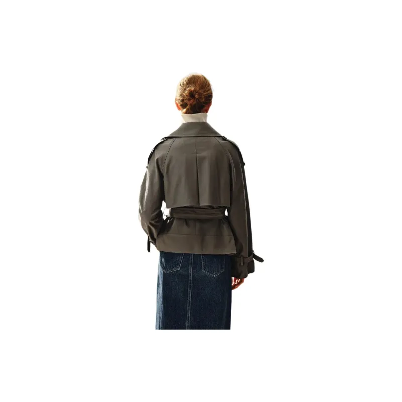 INSUN Trench Coat Women's Olive Green-2