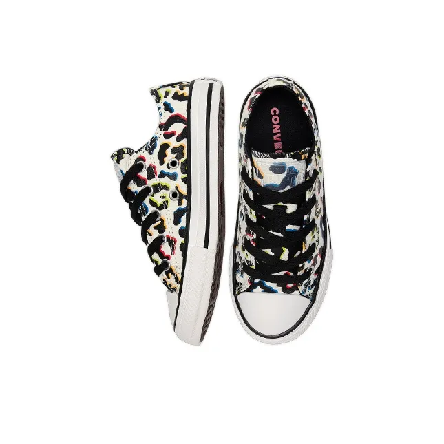 Converse Chuck Taylor All Star Anti Slip Wear Resistant Low Top Canvas Shoes Black Teenagers-4