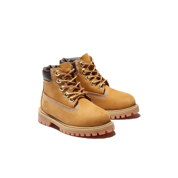 Timberland 6 Inch Wear-Resistant Cushioning Water-Resistant Crew Kids' Boots Yellow Children Aged 3-7 Years Old-2