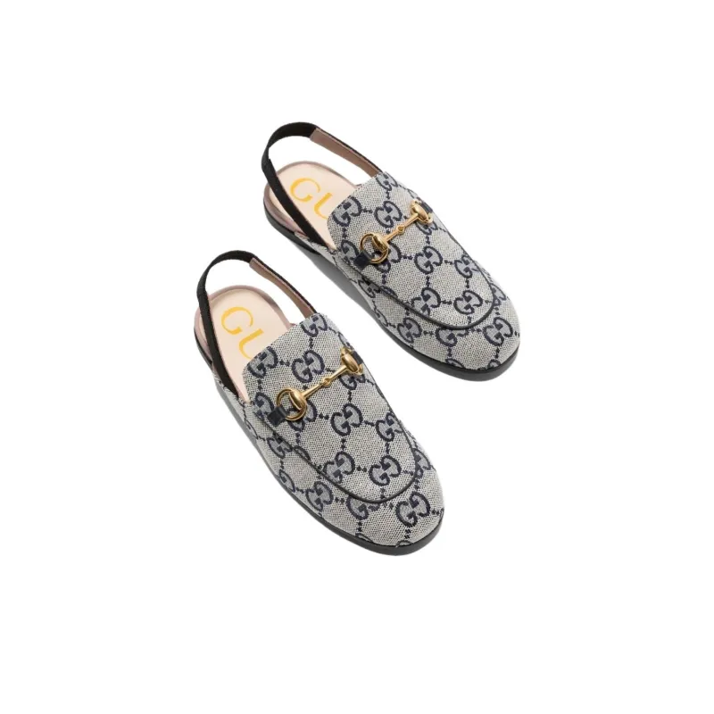 GUCCI Princetown Children's Sandals Blue White Kids'-2