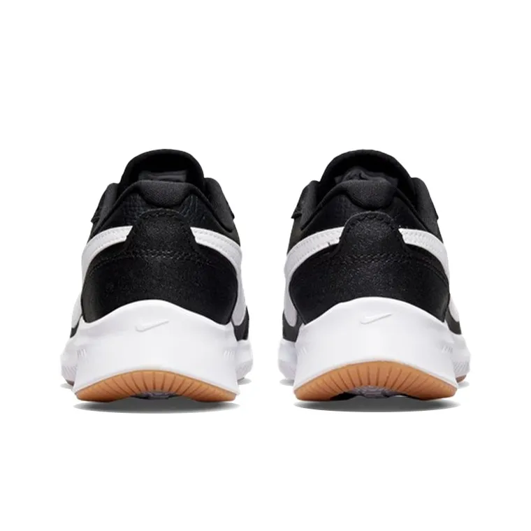Nike Varsity Leather Low Top Kids Lifestyle Shoes Black White Teenagers-4