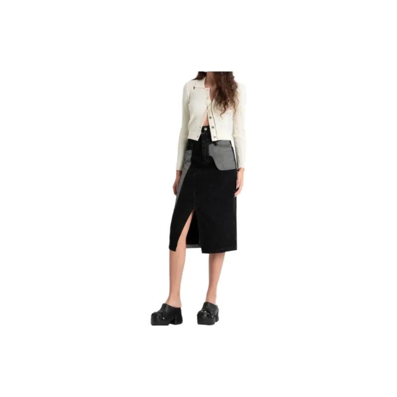 Feng Chen Wang Denim Long Skirts Women's-4
