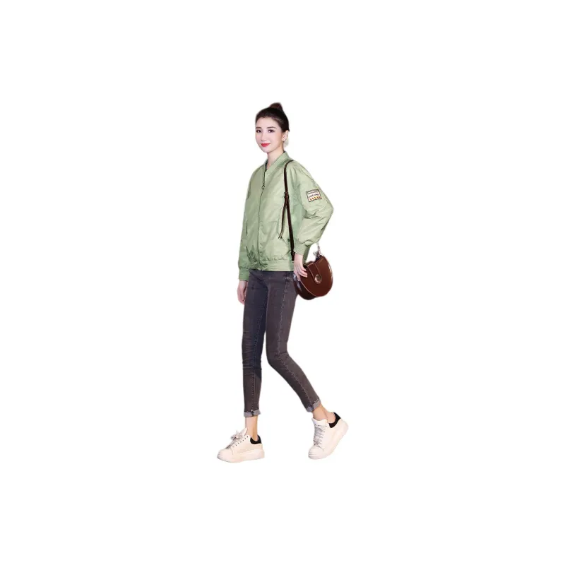 Mo Han Yi Mei Baseball Jacket Women's Pea Green-1