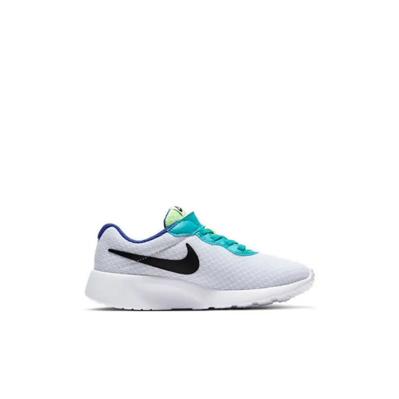 Nike Tanjun Low Top Kids Lifestyle Shoes White Green Children Aged 3 7 Years Old-1