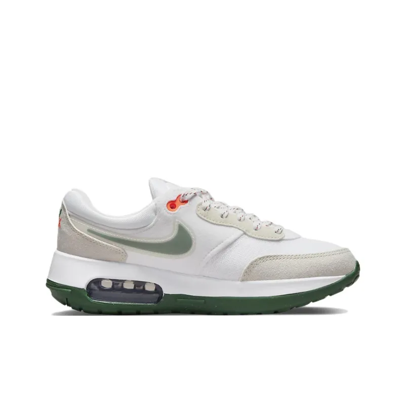 Nike Air Max Motif Cushioned Slip Resistant Abrasion Resistant Low Top Kids' Running Shoes White Gray Green Teenagers-1