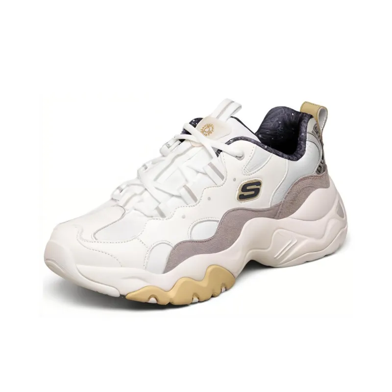 Skechers One Punch Man X Skechers D Lites 3.0 Low Top Running Shoes White/Grey-1