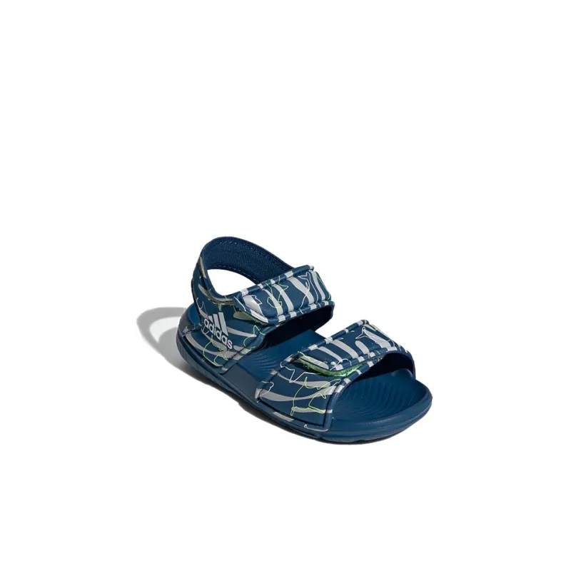 Adidas Altaswim Slip Resistant Anti Kick Low Top Toddler Shoes Blue Green Infant And Toddler-2