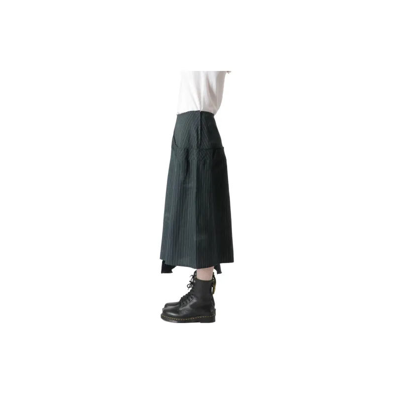 Yohji Yamamoto Casual Short Skirts Women's Blue Black-4