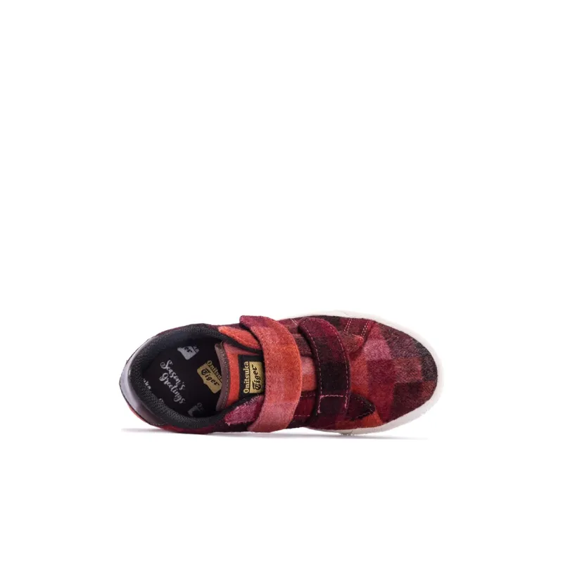 Onitsuka Tiger Lawnship PS Shock Absorbers Low Top Kids' Skateboarding Shoes Red Plaid Children Aged 3 7 Years Old-3