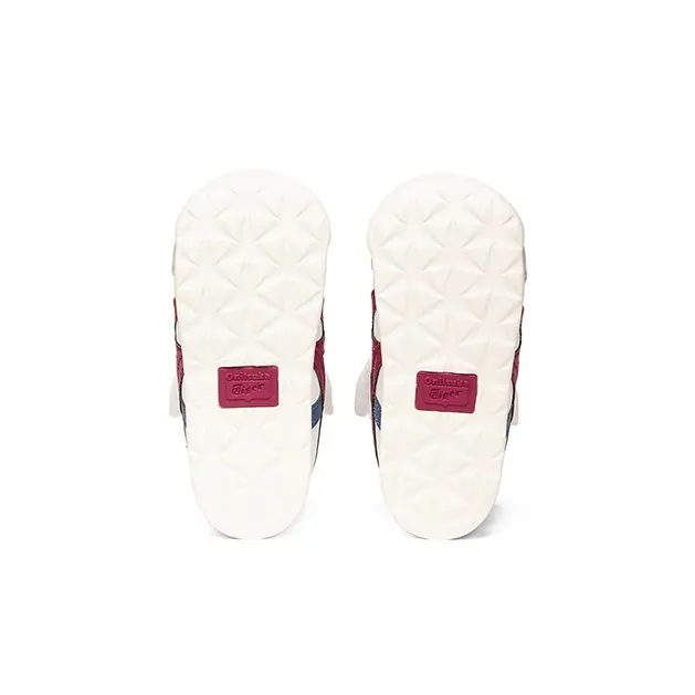 Onitsuka Tiger MEXICO 66 Abrasion Resistant Low Top Running Shoes White Red Blue Infant And Toddler-4