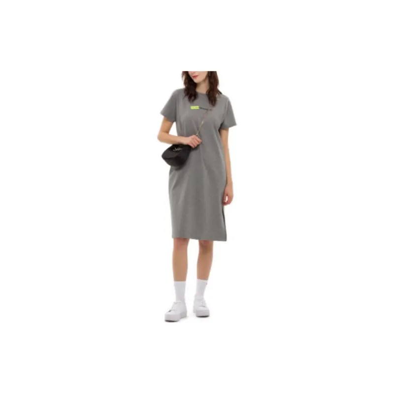 GUESS Short Sleeved Dress Women's Heather Gray-2