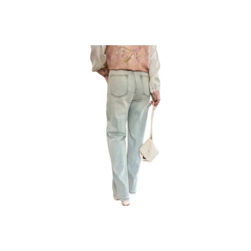 DAMABAIFENBAI Embroidered New Chinese Style Jeans Women's-2