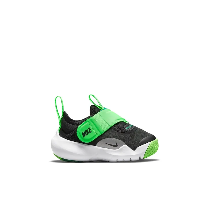 Nike Flex Advance Slip Resistant, Abrasion Resistant, Breathable Low Top Running Shoes Black Green Infant And Toddler-1