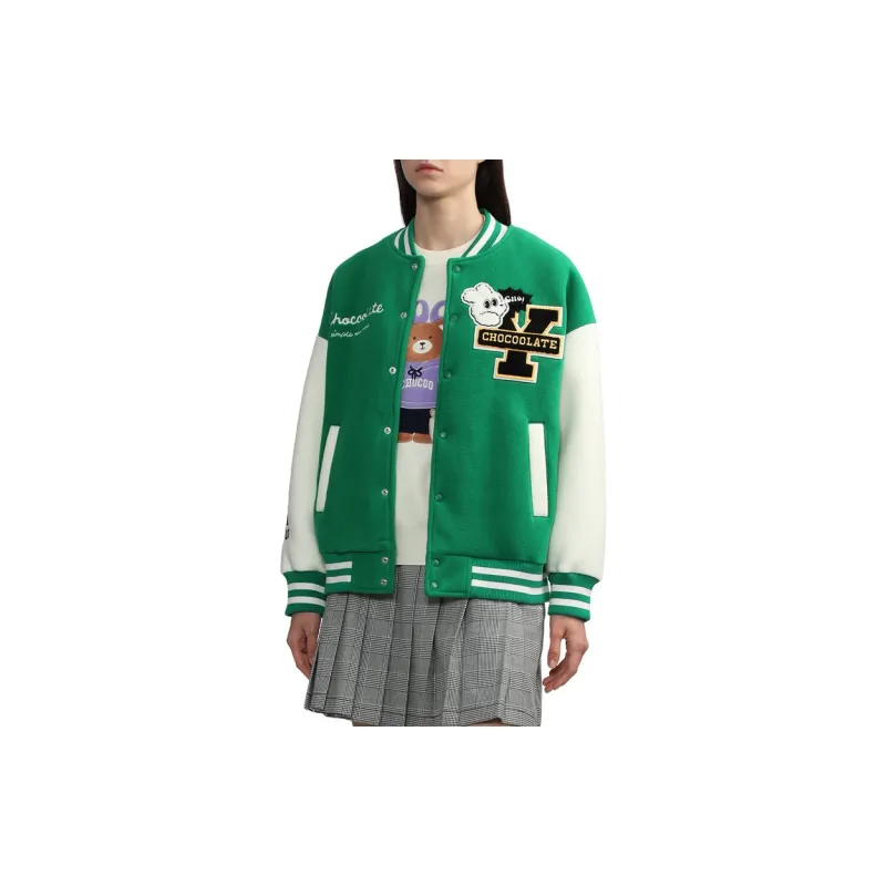 :CHOCOOLATE Bunny-motif Letterman Jacket-7