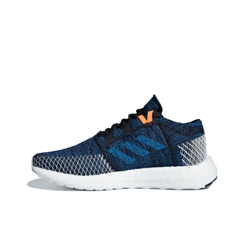 Adidas Pureboost Go J Slip Resistant And Breathable Low Top Kids' Running Shoes Blue Teenagers-0