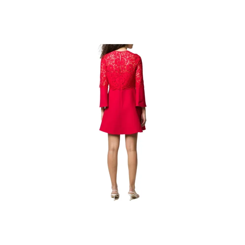 Valentino Long-Sleeved Dresses Women's Red-2