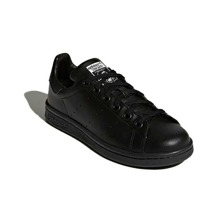 Adidas Originals STAN SMITH Collection J Wear Resistant Low Top Kids' Skateboarding Shoes Black Teenagers-2