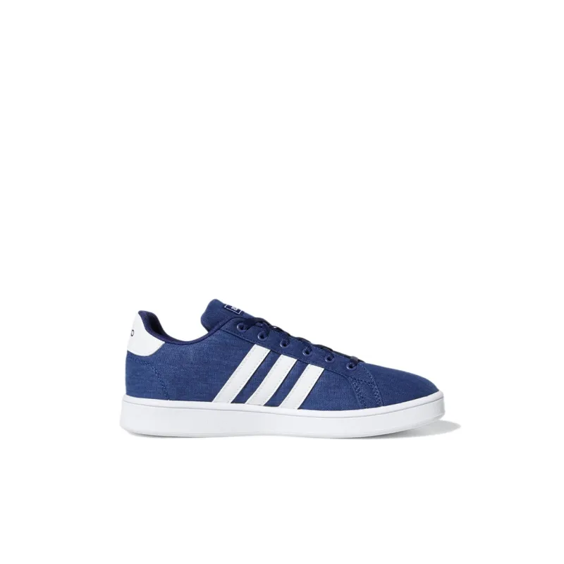 Adidas Neo GRAND COURT K Abrasion Resistant Low Top Kids' Skateboarding Shoes Marine Blue Kids'-1