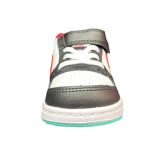 Nike Court Borough Low Top Toddler Shoes White Black Red Infant And Toddler-2
