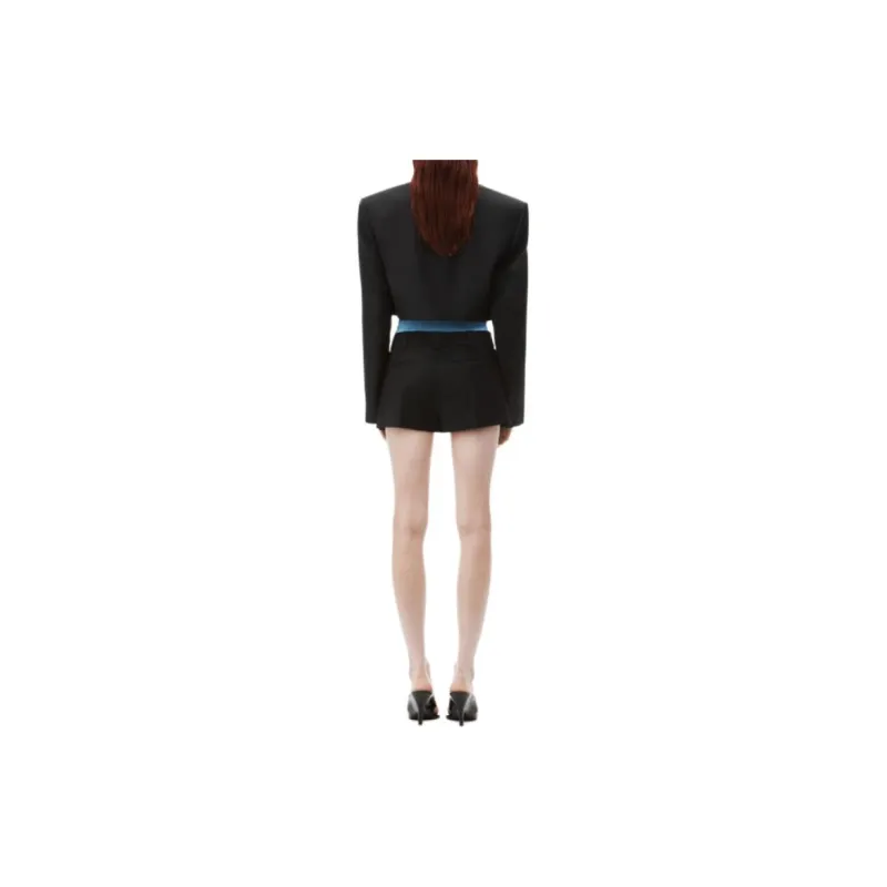 Alexander Wang Prestyled Pleated Boxer Skort Black-3