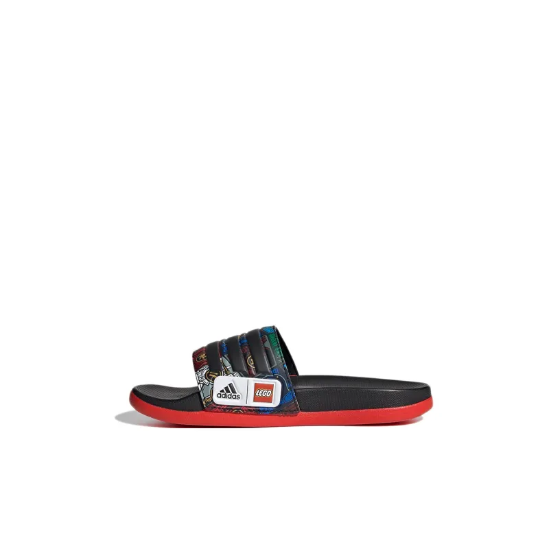LEGO x Adidas Adilette Series Kids' Slippers Black Red Kids'-0