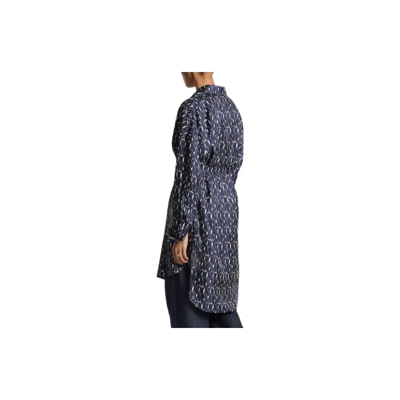 DIOR Long Sleeved Dress Women's Blue-4