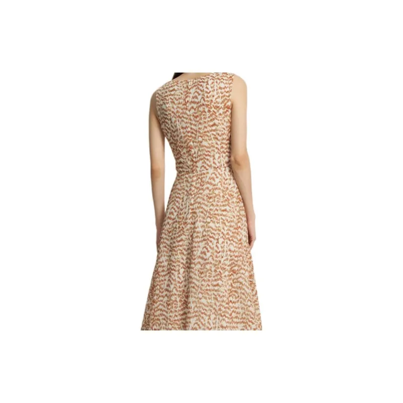 THEORY Sleeveless Dresses Women's Red Mixed Color N05-2
