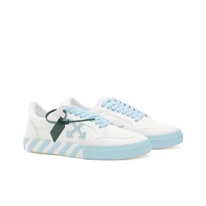 OFF WHITE Vulcanized Low Sneaker 'White Blue'-2