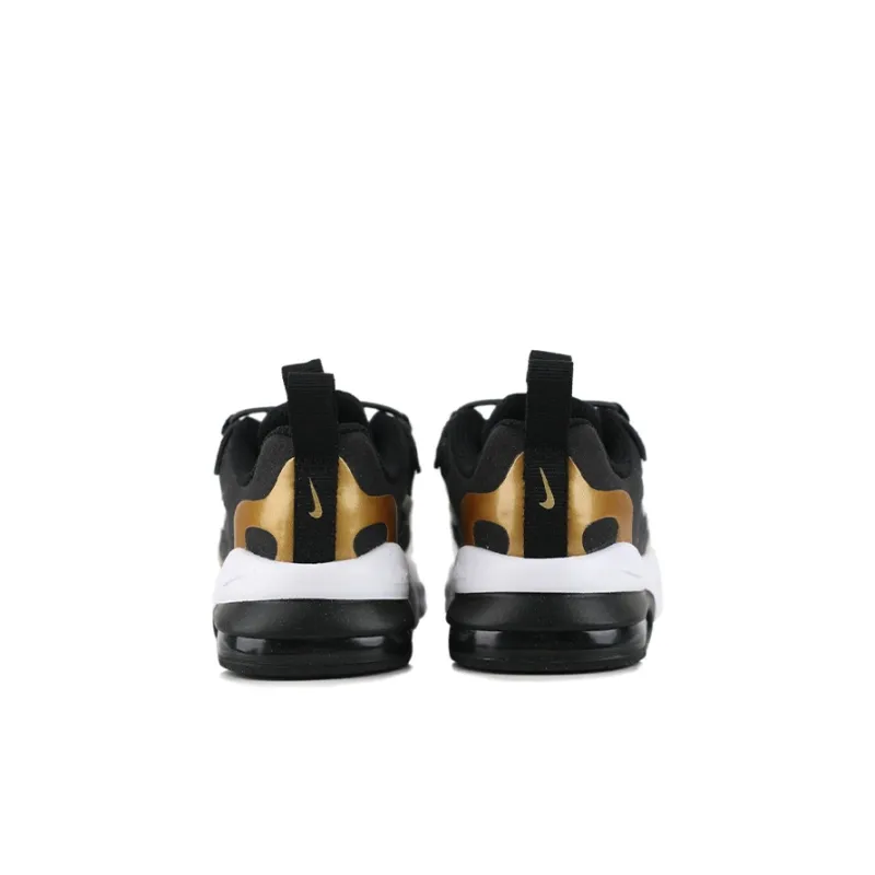 Nike Air Max 270 RT Cushioning Low-Top Running Shoes Black Gold Infant And Toddler-3