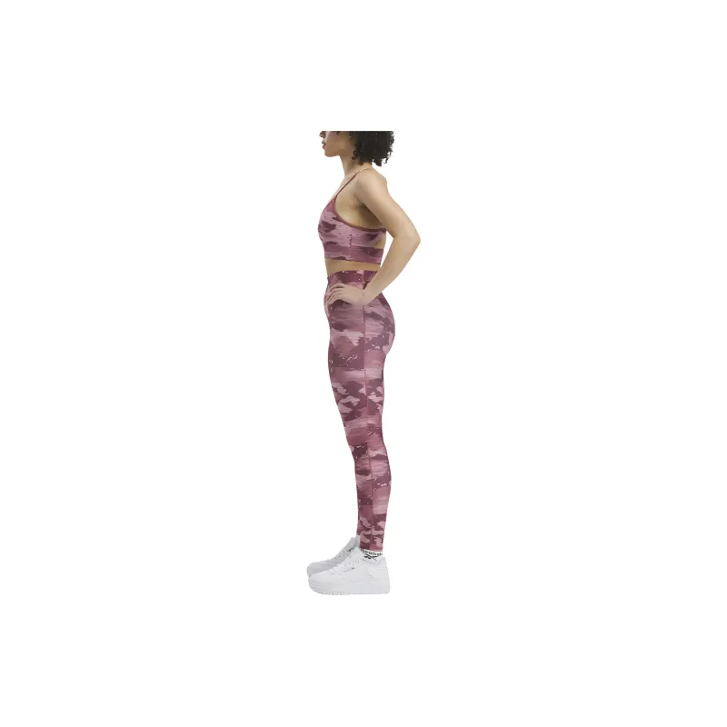 Reebok Workout Ready Camo PrIntense Leggings Women's Red-4