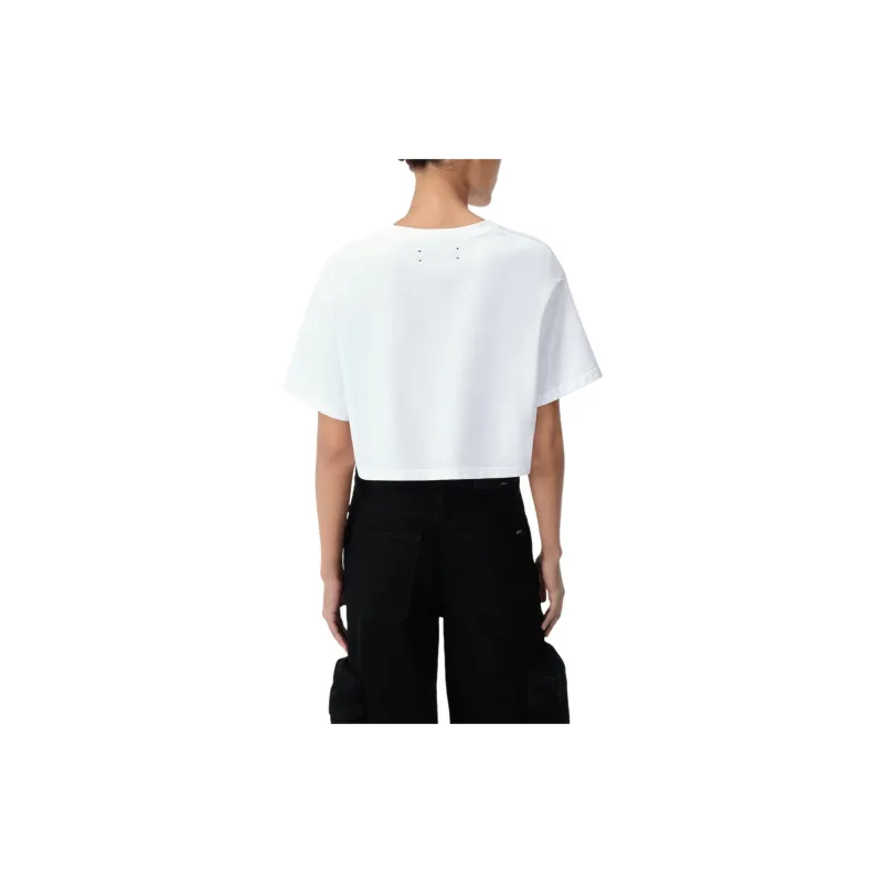 AMIRI Arts District Crewneck Cropped T Shirt-2