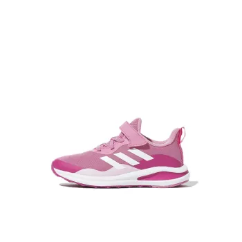 Adidas Fortarun Elastic Lace Top Strap Anti Slip And Wear Resistant Breathable Low Top Kids' Running Shoes Pink Kids'