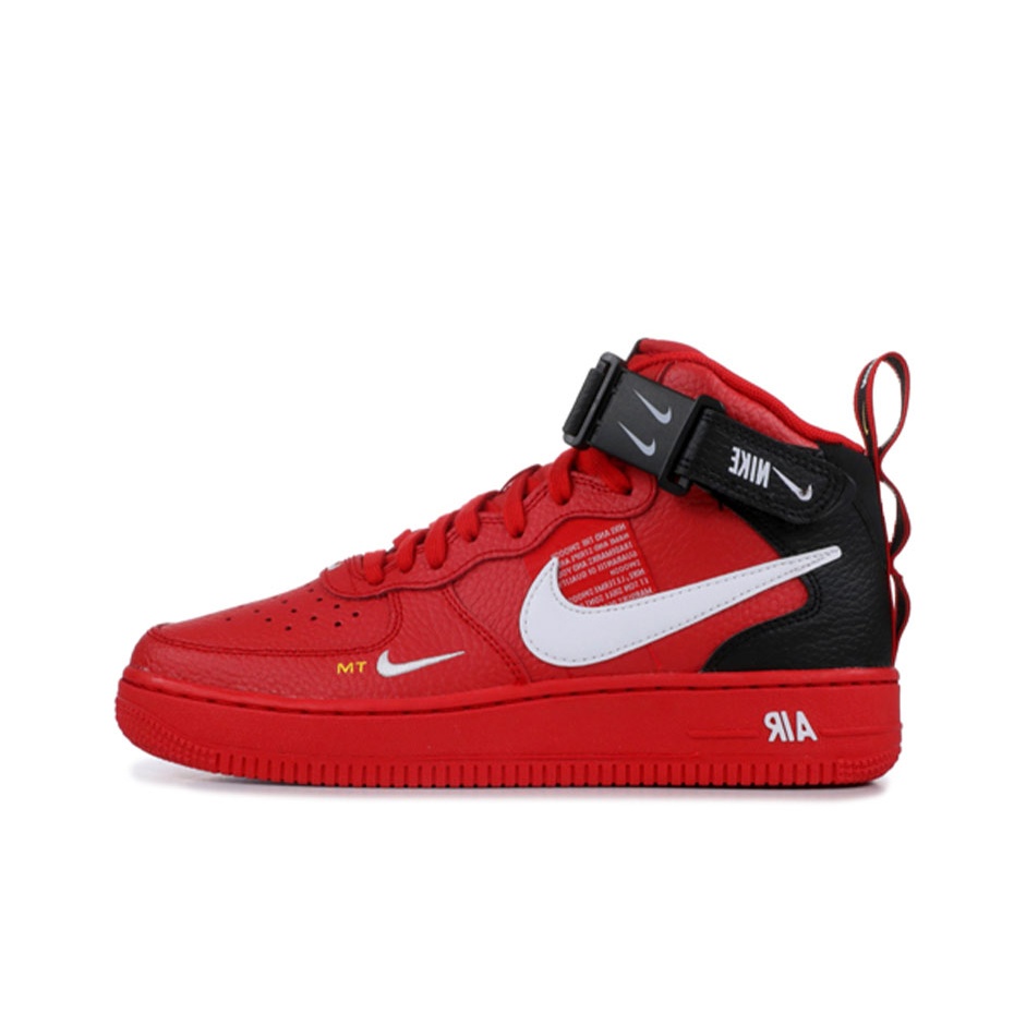 red and black air force 1 mid