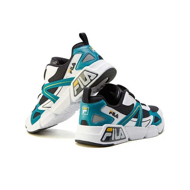 FILA KIDS Cushioned Anti Slip Wear Resistant Breathable Lightweight Sports Casual Shoes Black White Blue Teenagers-3
