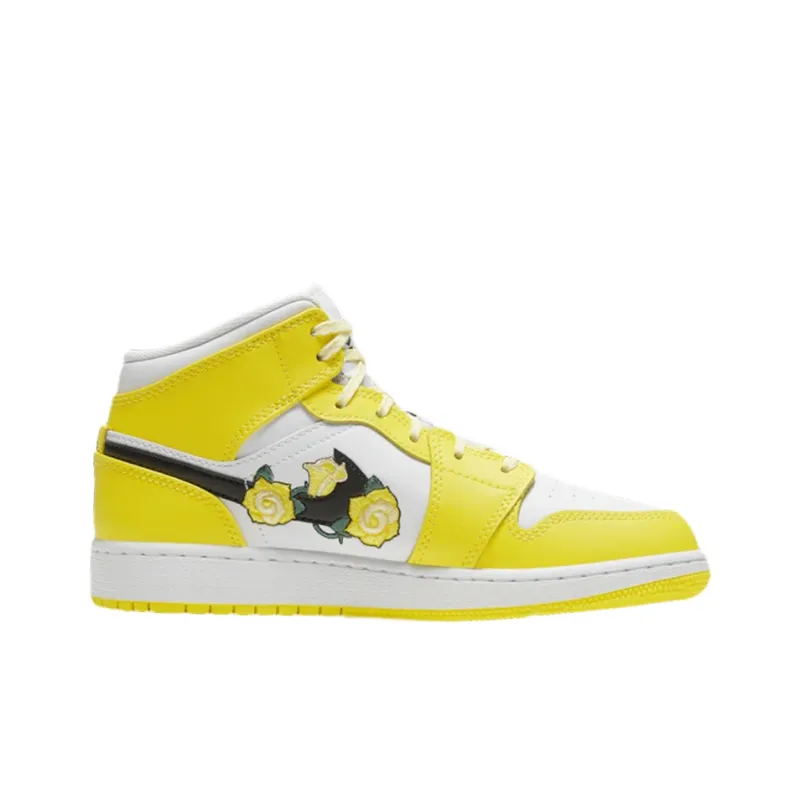 Jordan 1 Mid Dynamic Yellow Floral GS-3