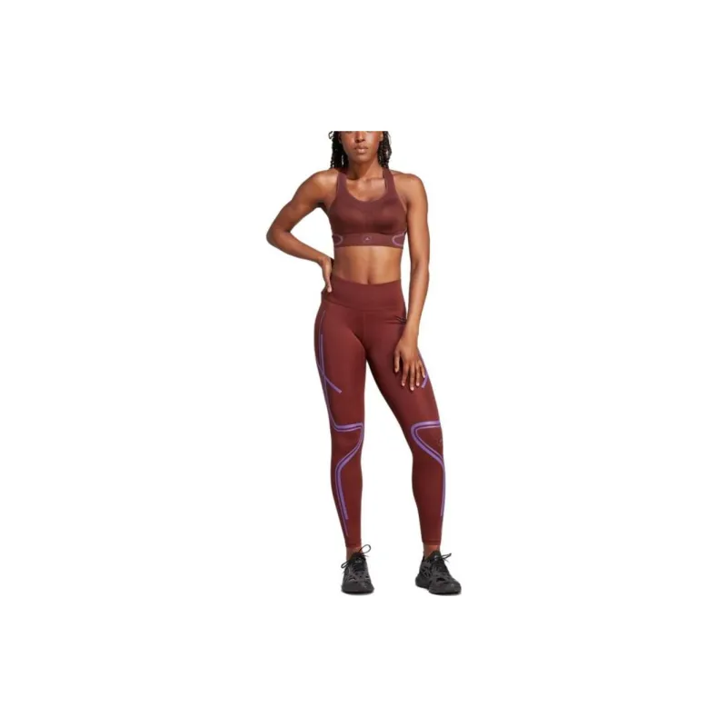Stella Mccartney X Adidas X Stella McCartney Co titled Series Sports Pants Women's Dark Red-1