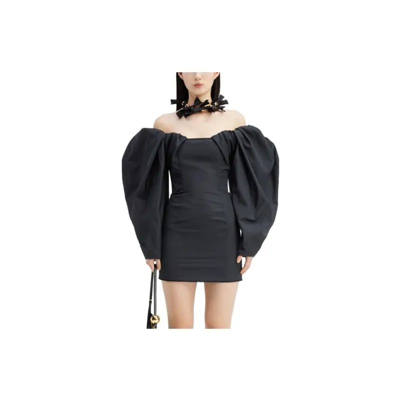 Jacquemus Long-Sleeved Dresses Women's Black-1