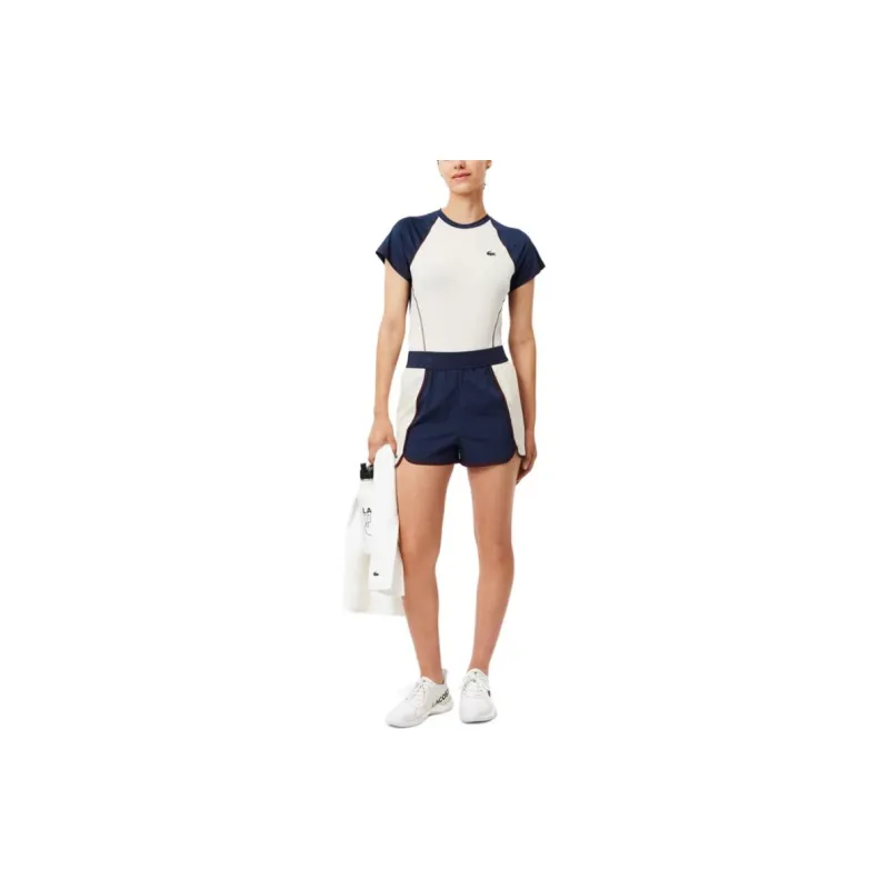 LACOSTE T-Shirt Women's White/Navy-1