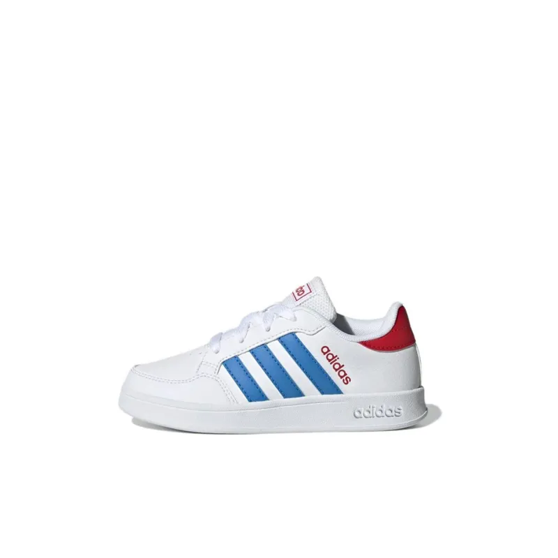 Adidas Neo Breaknet Anti Slip Wear Resistant Low Top Skateboard Shoes White Blue Kids'-0