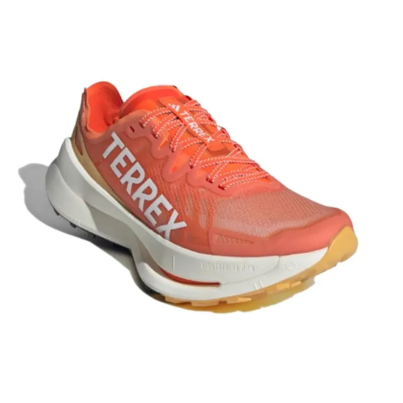 Adidas Terre Cushioned Slip-Resistant Low-Top Running Shoes Men's White Orange-2