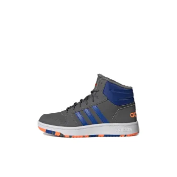 Adidas Neo Hoops Mid 2.0 Wear Resistant Mid Top Children's Basketball Shoes Gray Kids'