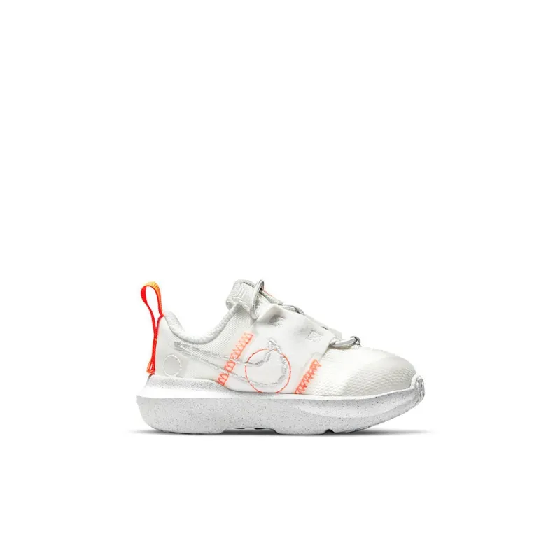 Nike Crater Impact Low Top Toddler Shoes White Orange Infant And Toddler-1