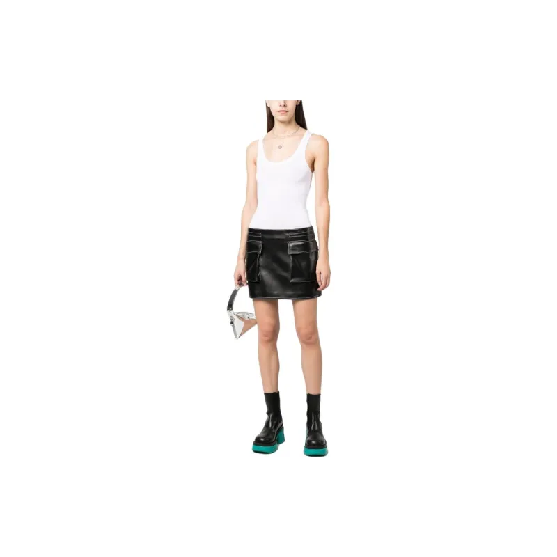 PHILOSOPHY DI LORENZO SERAFINI Faux-leather Mini Skirt-1