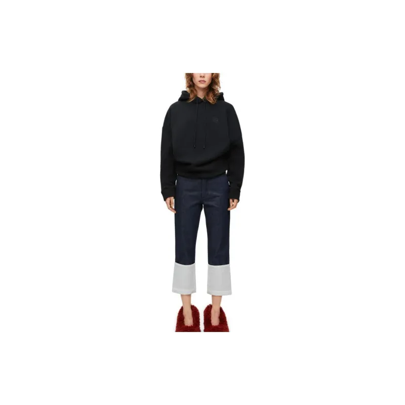 LOEWE Draped Hoodie Light Grey-7