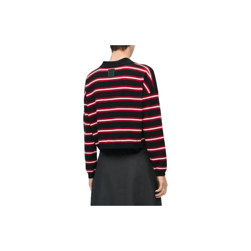LOEWE Polo Sweater In Wool Black-2